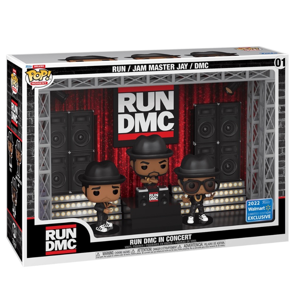 NEW Funko Pop! Moment Deluxe Run DMC in Concert Vinyl Figures Set
